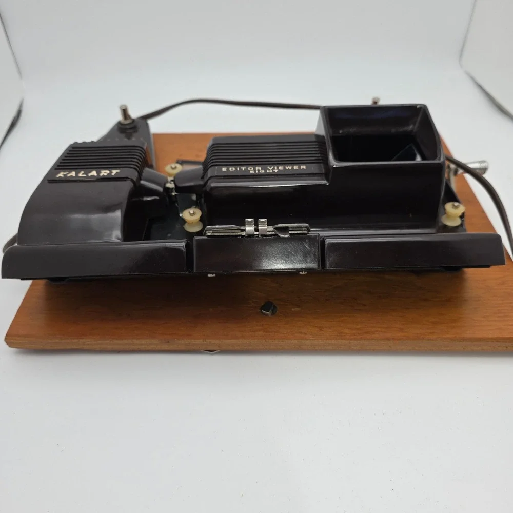 Kalart Editor Viewer Eight 8mm Film Movie Editor Brown Bakelite Wood Vintage Box